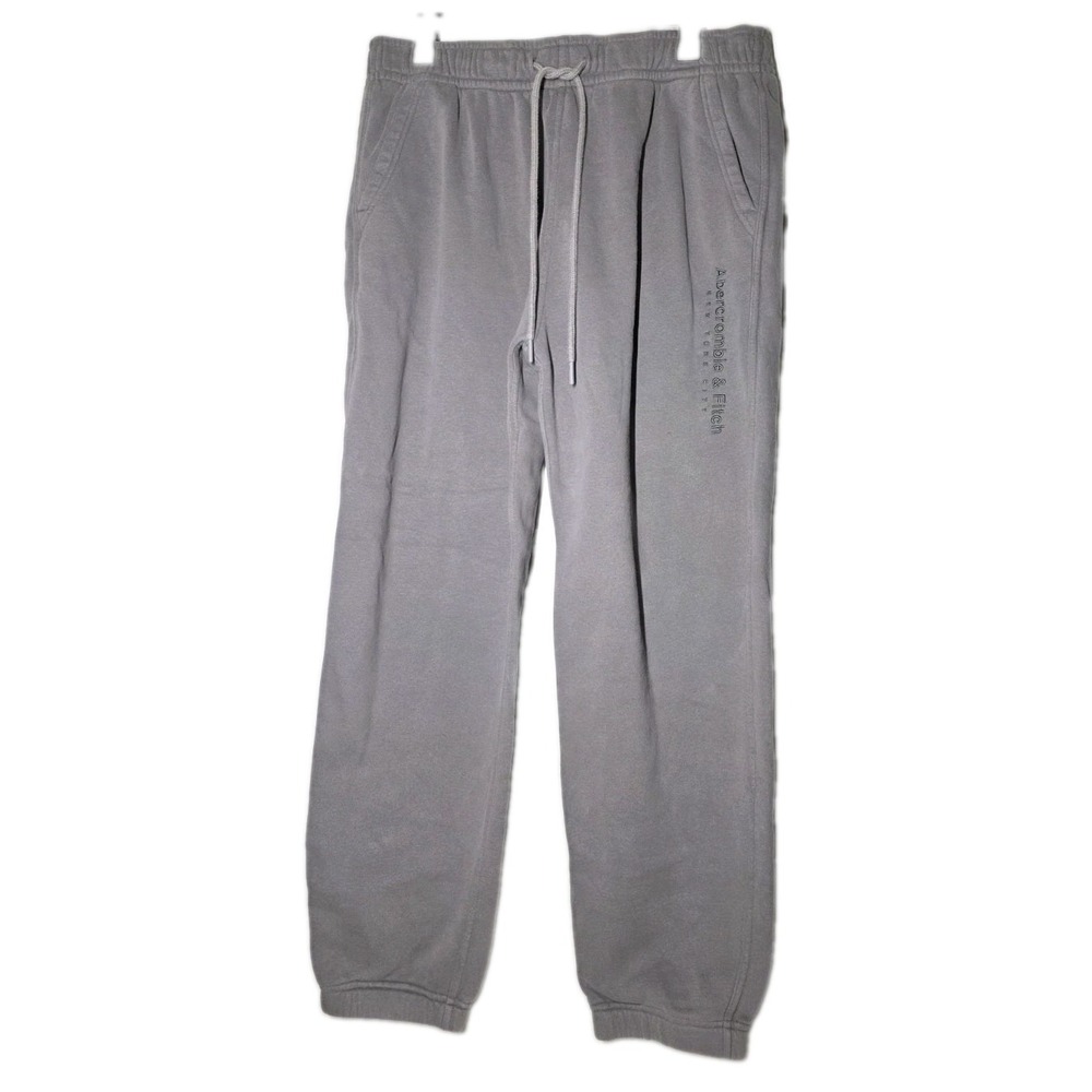 Abercrombie & Fitch Joggers Soft A&F Collection Mens Size L Tan Tapered Leg Gray
